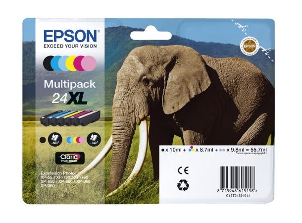 Blekk EPSON T2438 C13T24384011 XL (6) Multipack 